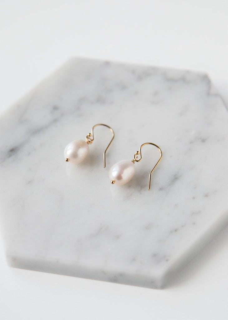 Sacha pearl bridal earrings