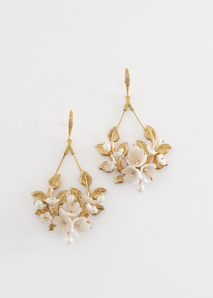 Aemele gold bridal earrings