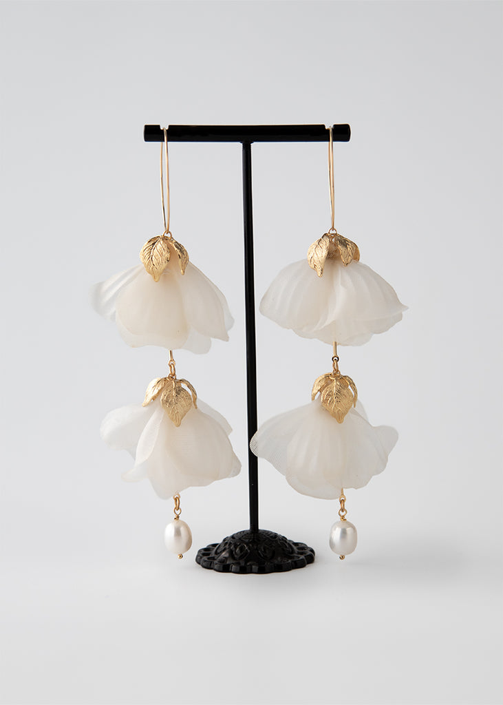 silk flower earrings