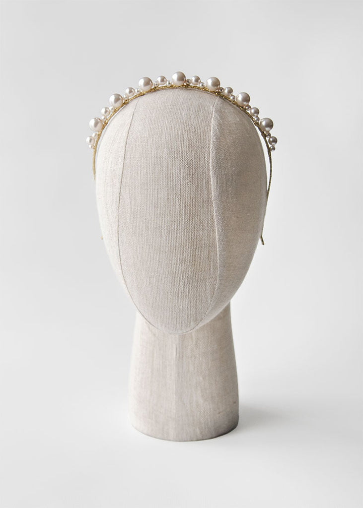 Angel bridal crown with pearls