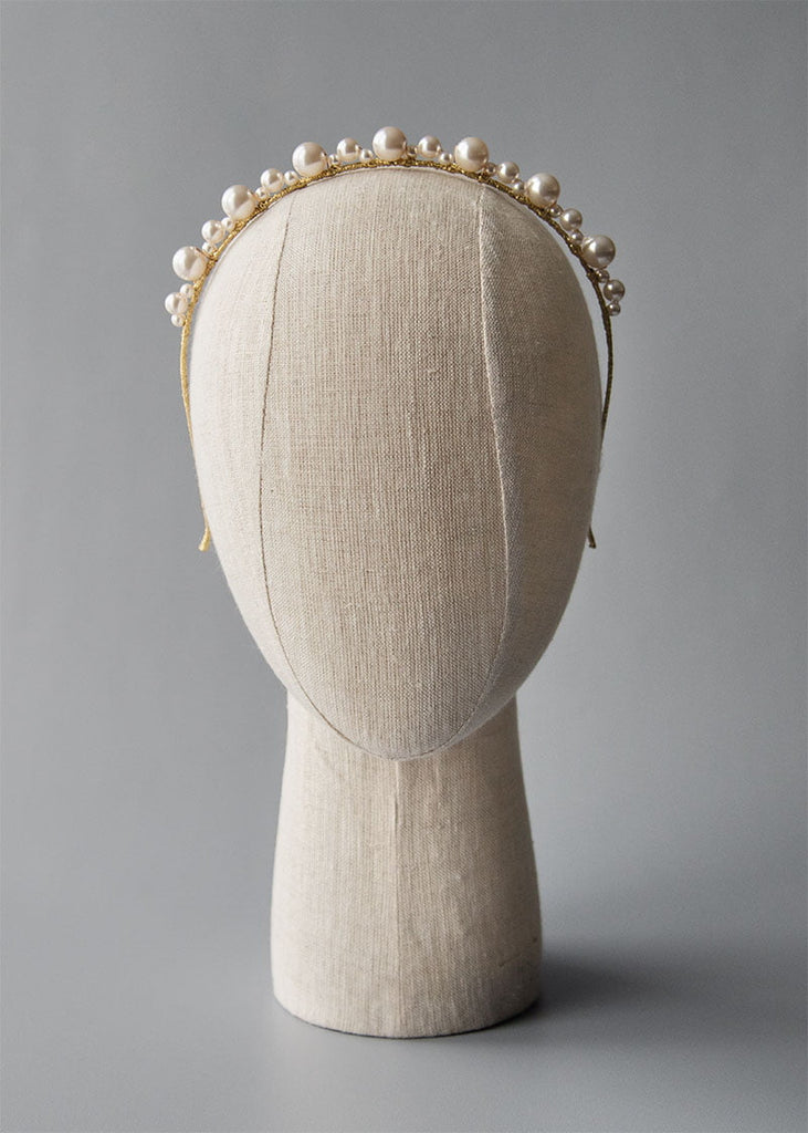 Angel bridal headpiece with pearls