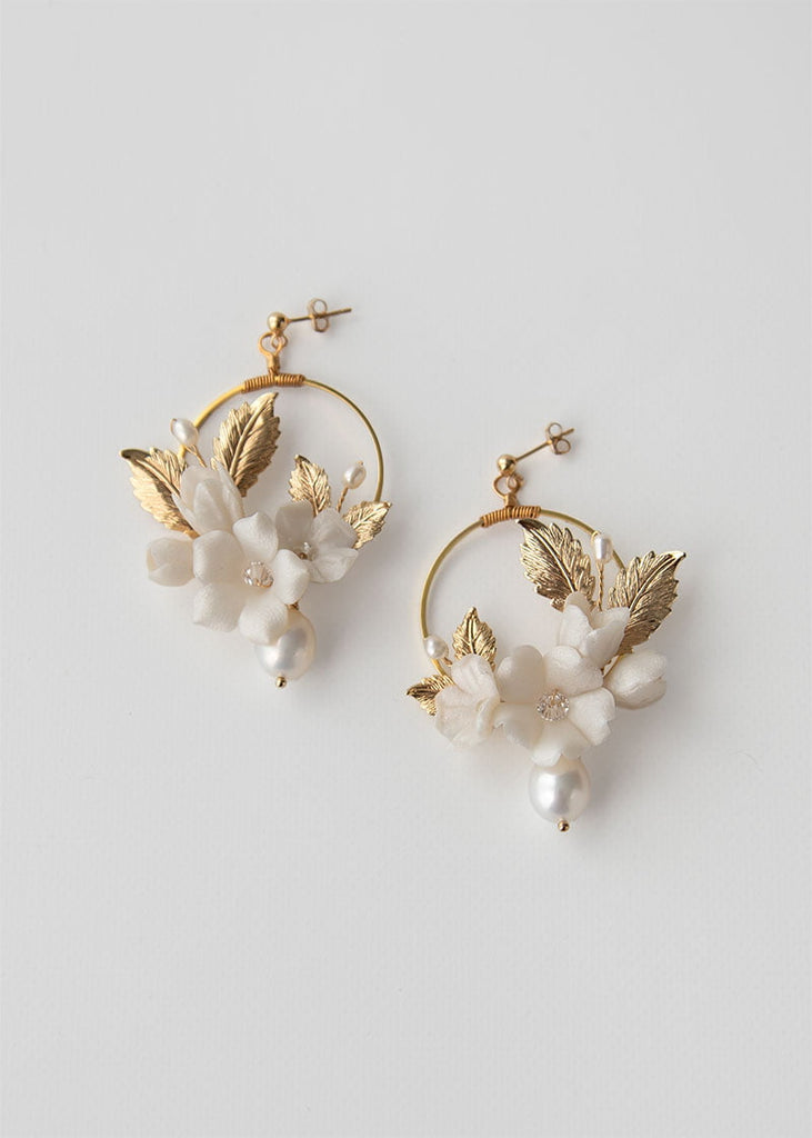 Azalea earrings with flowers