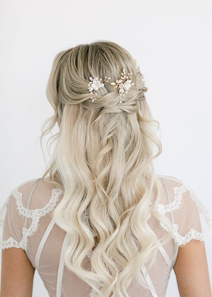 Blaise gold bridal headpiece