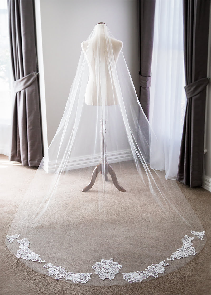 Fiorella Lace Wedding Veil is a lovey design. – Michelle Pagonis