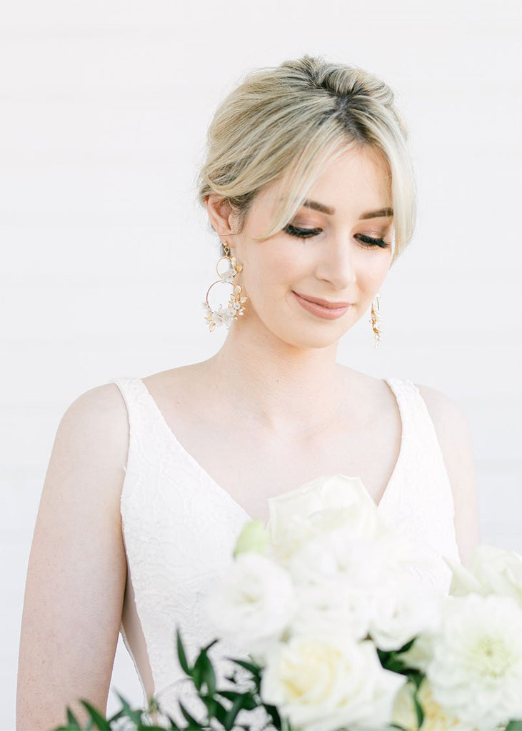 Imogen gold floral earrings