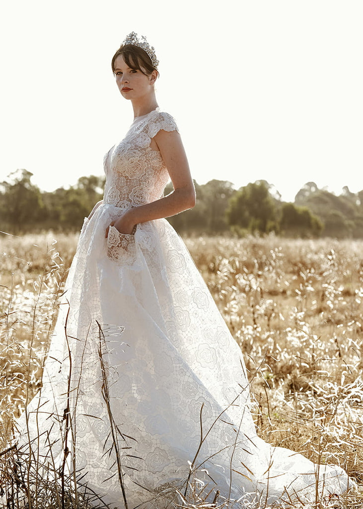 Kristina silver tiara is a large design with lots of beading and is a spectacular design.