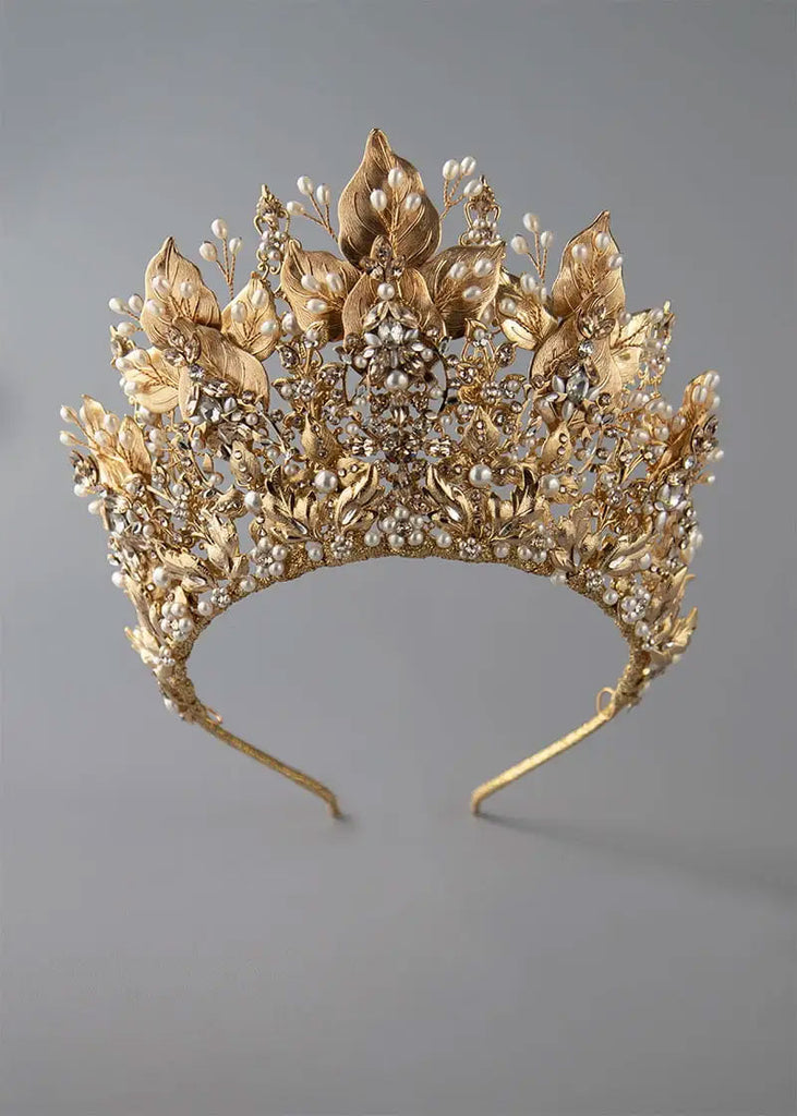 Very large statement crown handmade for a real bride Michelle Sue.