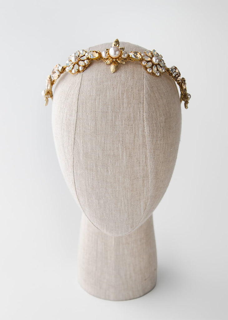 Odette gold wedding crown