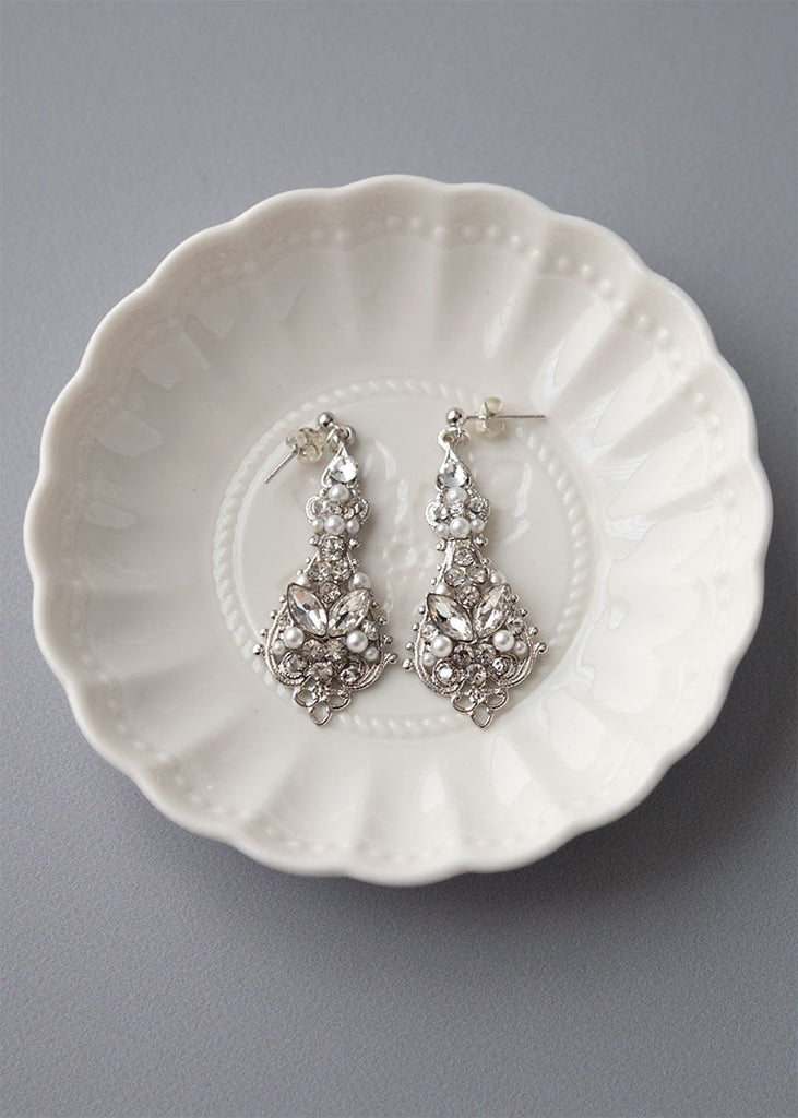 Perles silver earrings