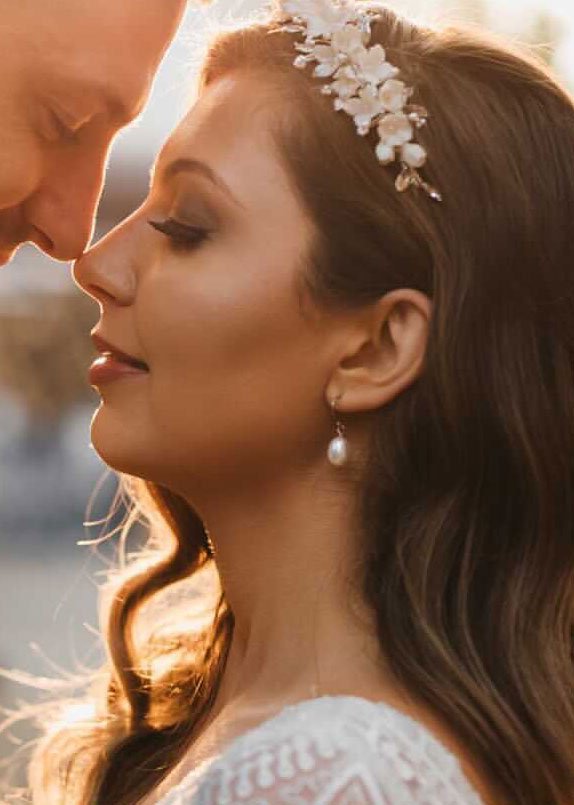 Sacha earrings with freshwater pearl drops