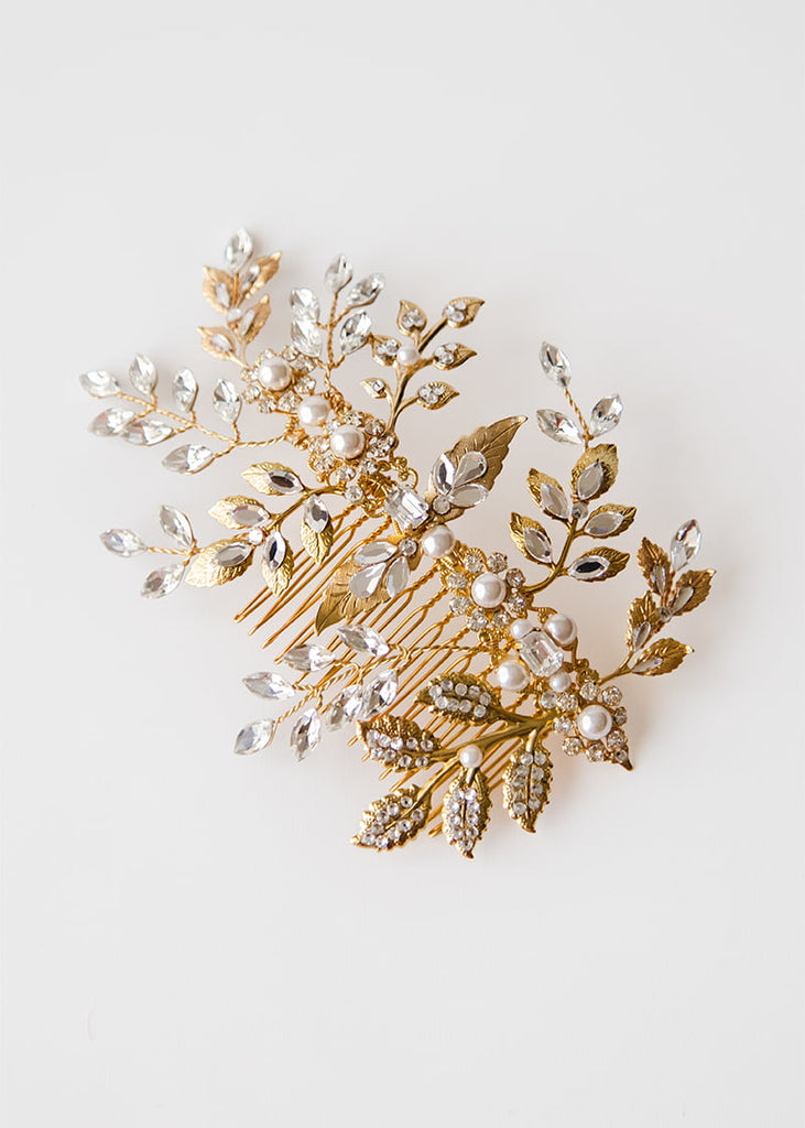 Sarah bridal comb with rhinestones