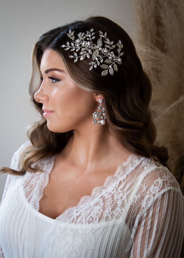 Sarah silver bridal comb