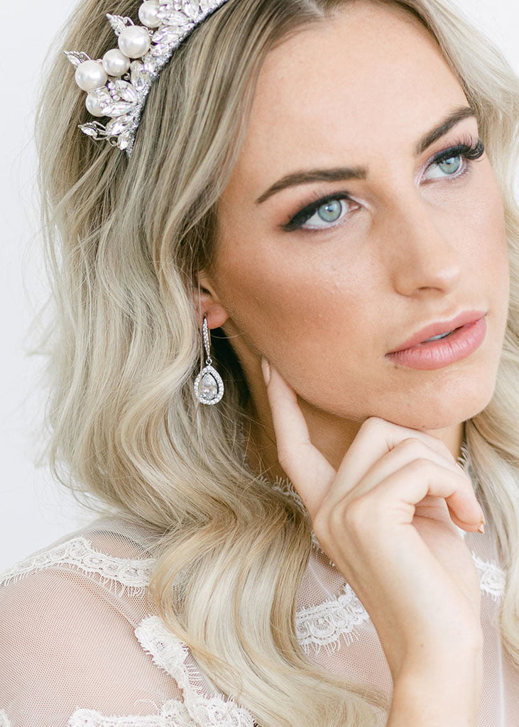 Selina cubic zirconia wedding earrings