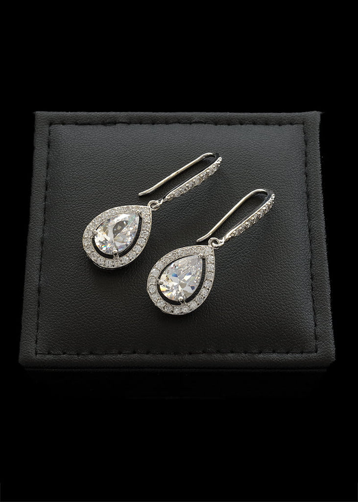 Selina cz bridal earrings