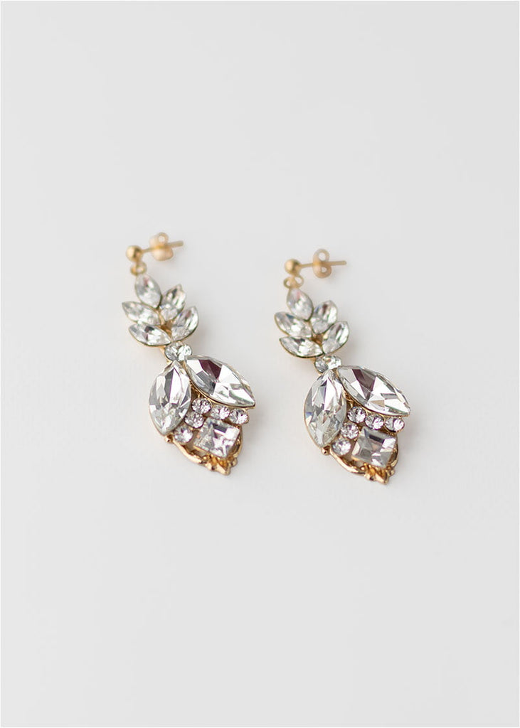 Myla Bridal Earrings with pretty rhinestones